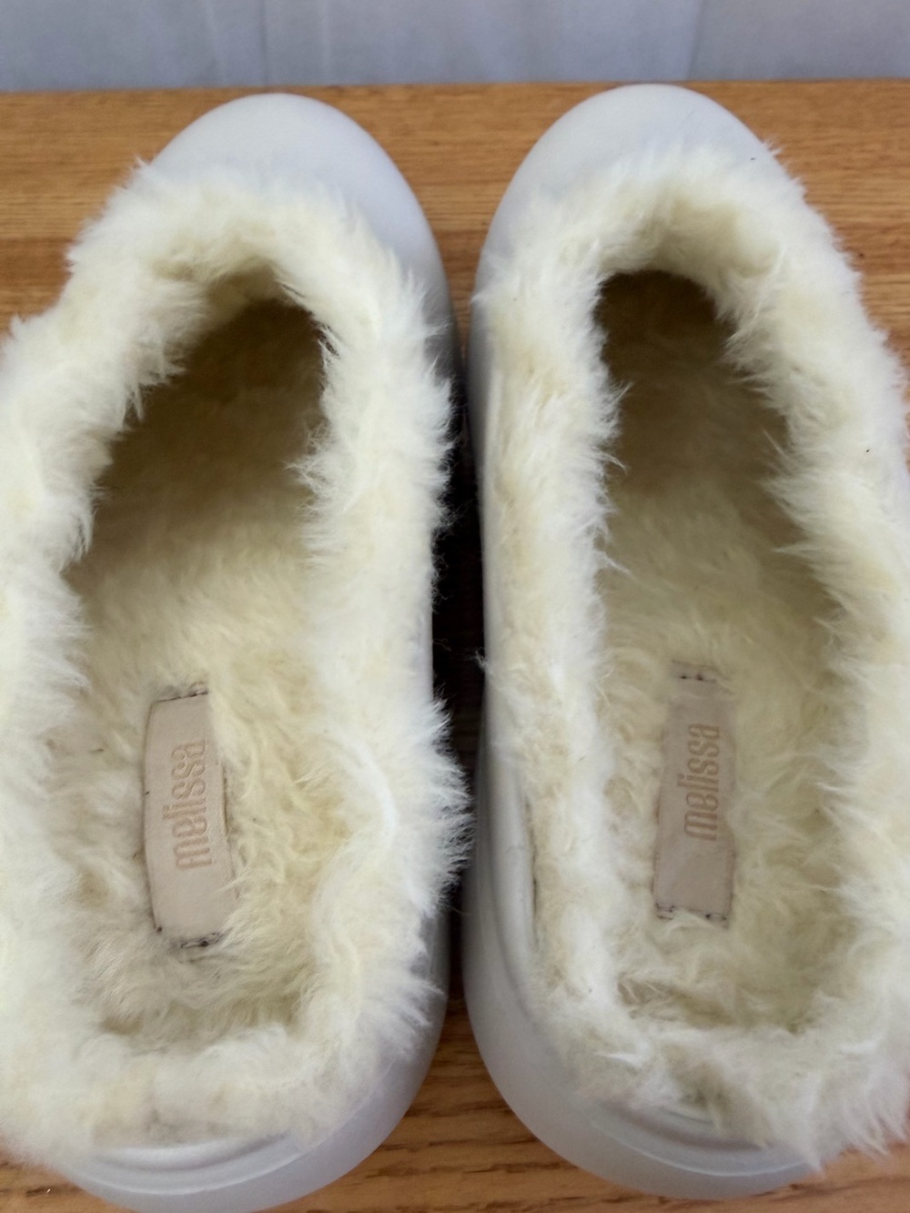 Melissa Light Beige Free Clog Fluffy Platform Shoes Womens Size 9 - Picture 5 of 9
